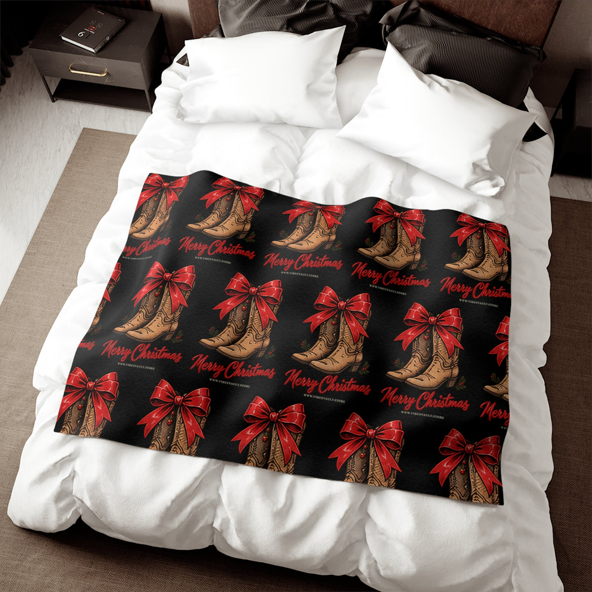 Merry Christmas Christmas Bells Holiday Sweatshirt Blanket