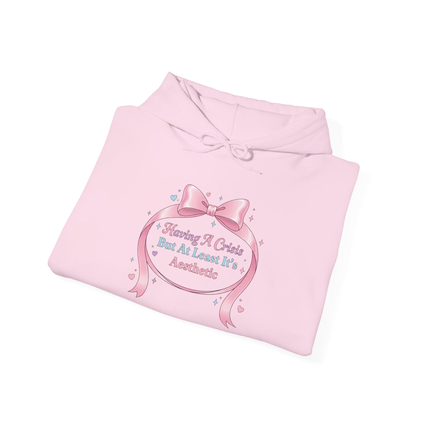 Sweetly Sarcastic Ribbon Crest Hoodie | coquette, pastel humor