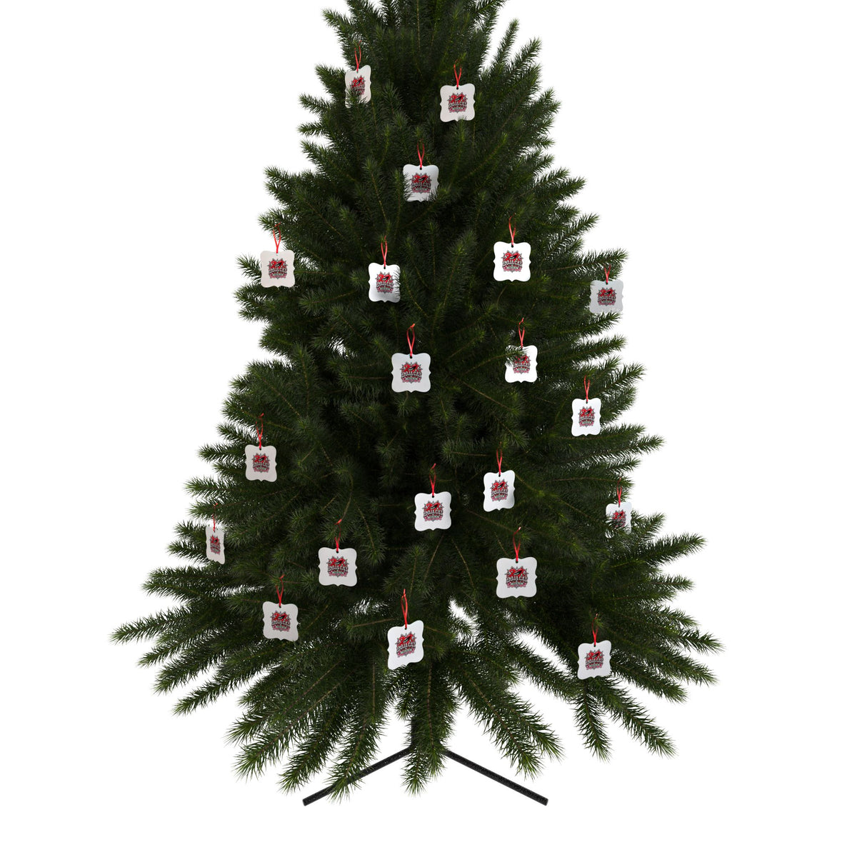 Red Heart Chrome Eye Aluminum Ornaments