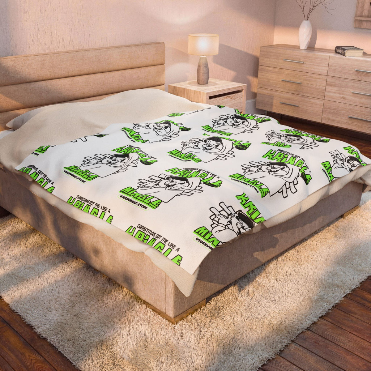 HOLIDAY Kringle Ready to Mingle Velveteen Plush Blanket