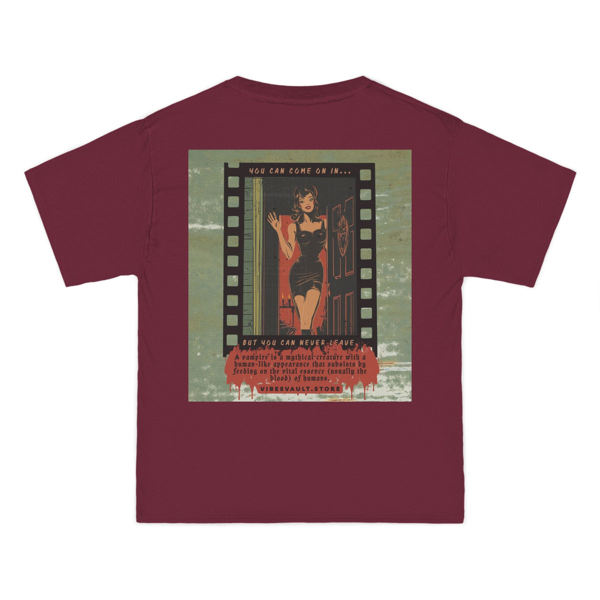 Vampire Shirt "You Can Come on In, But You Can Never Leave" Date Night - T-shirt Top - Retro Graphic Tee - Fall Halloween 2026