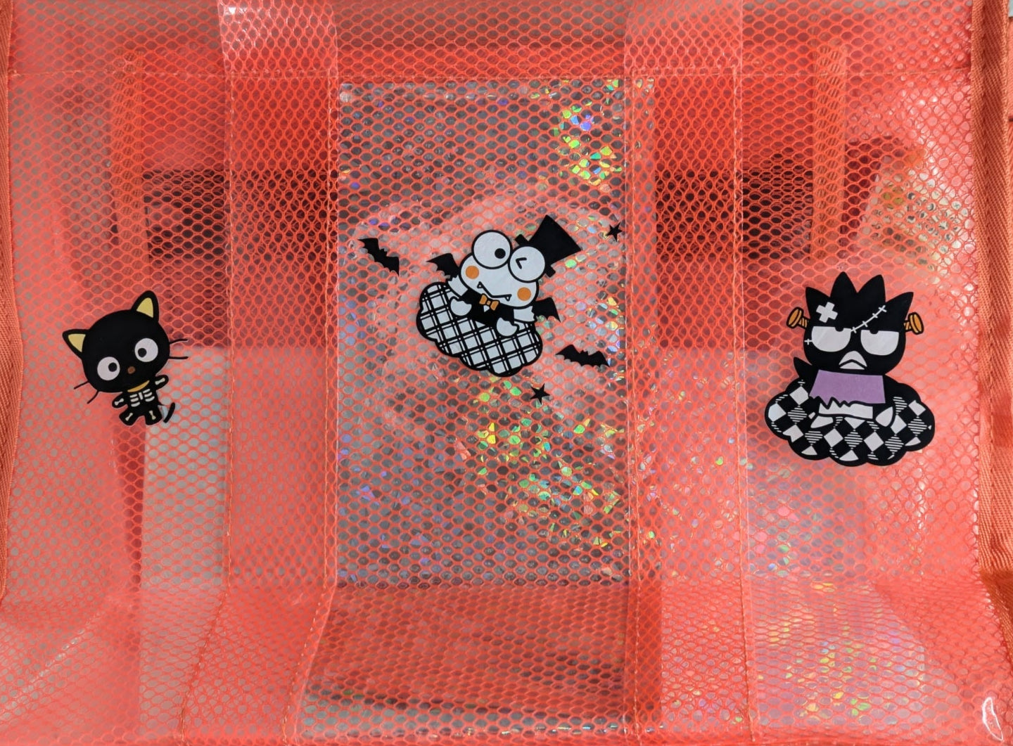 Sanrio-Inspired Clear Tote Bag with Holographic Inserts