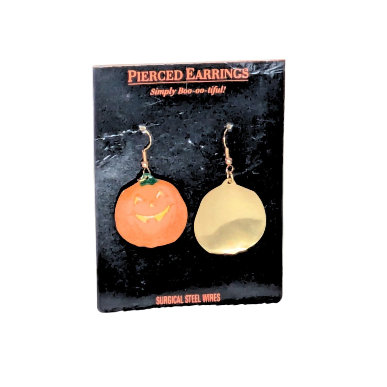 Smiling Pumpkin Jack-O'-Lantern Dangle Earrings