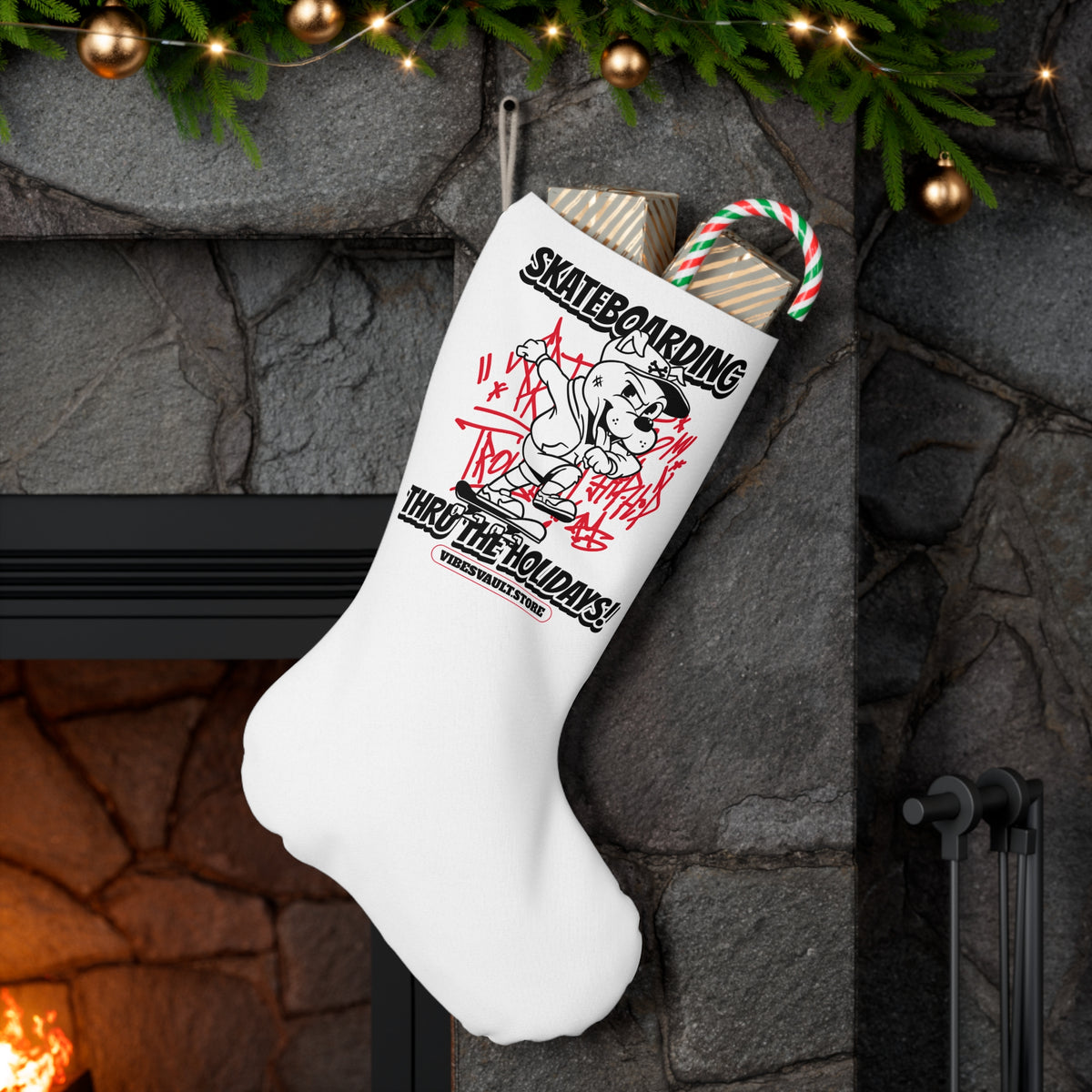 Skateboarding Thru The Holidays! Christmas Stocking
