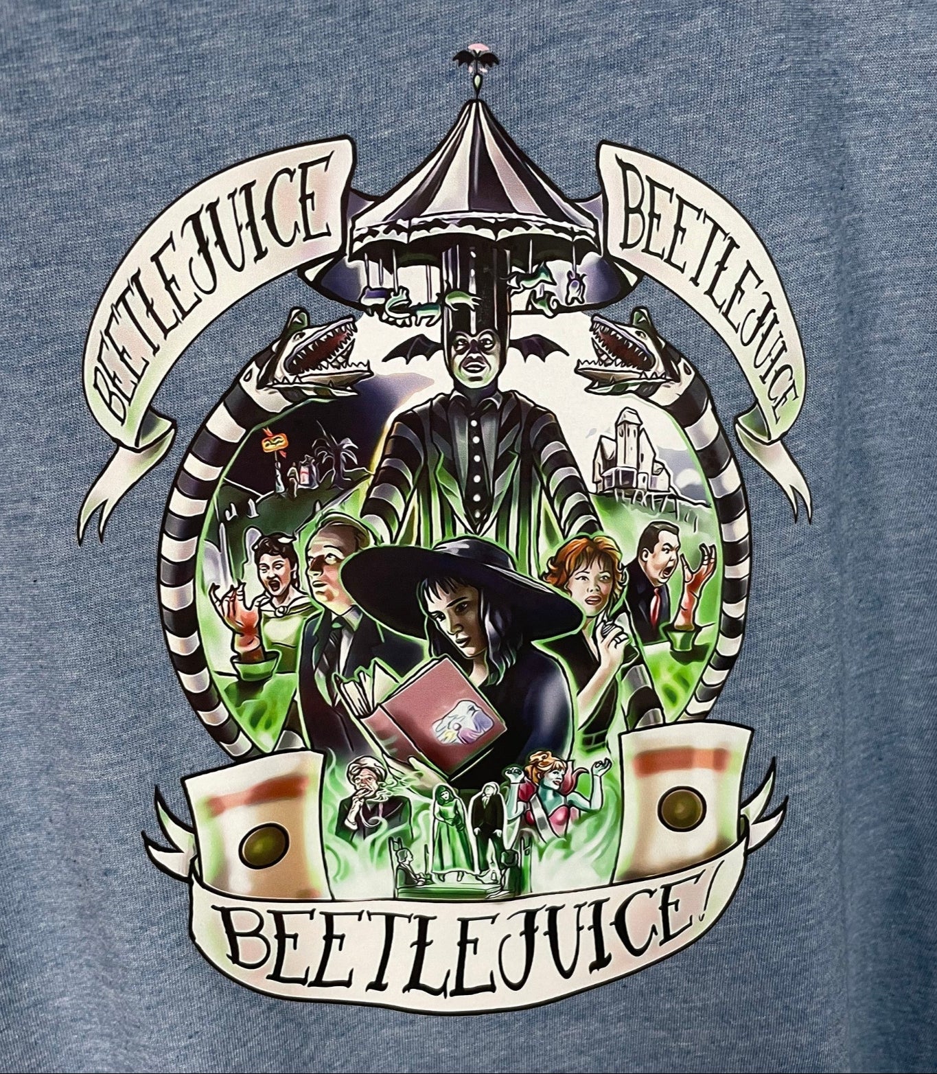 Beetlejuice Blue 2X Adult Unisex T-Shirt