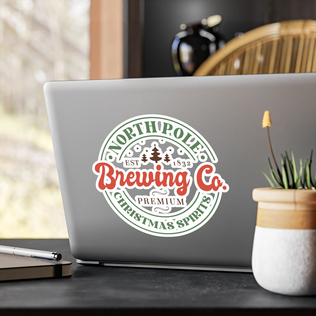 North Pole Brewing Co. Kiss-Cut Vinyl Sticker — Christmas Spirits Holiday Decal