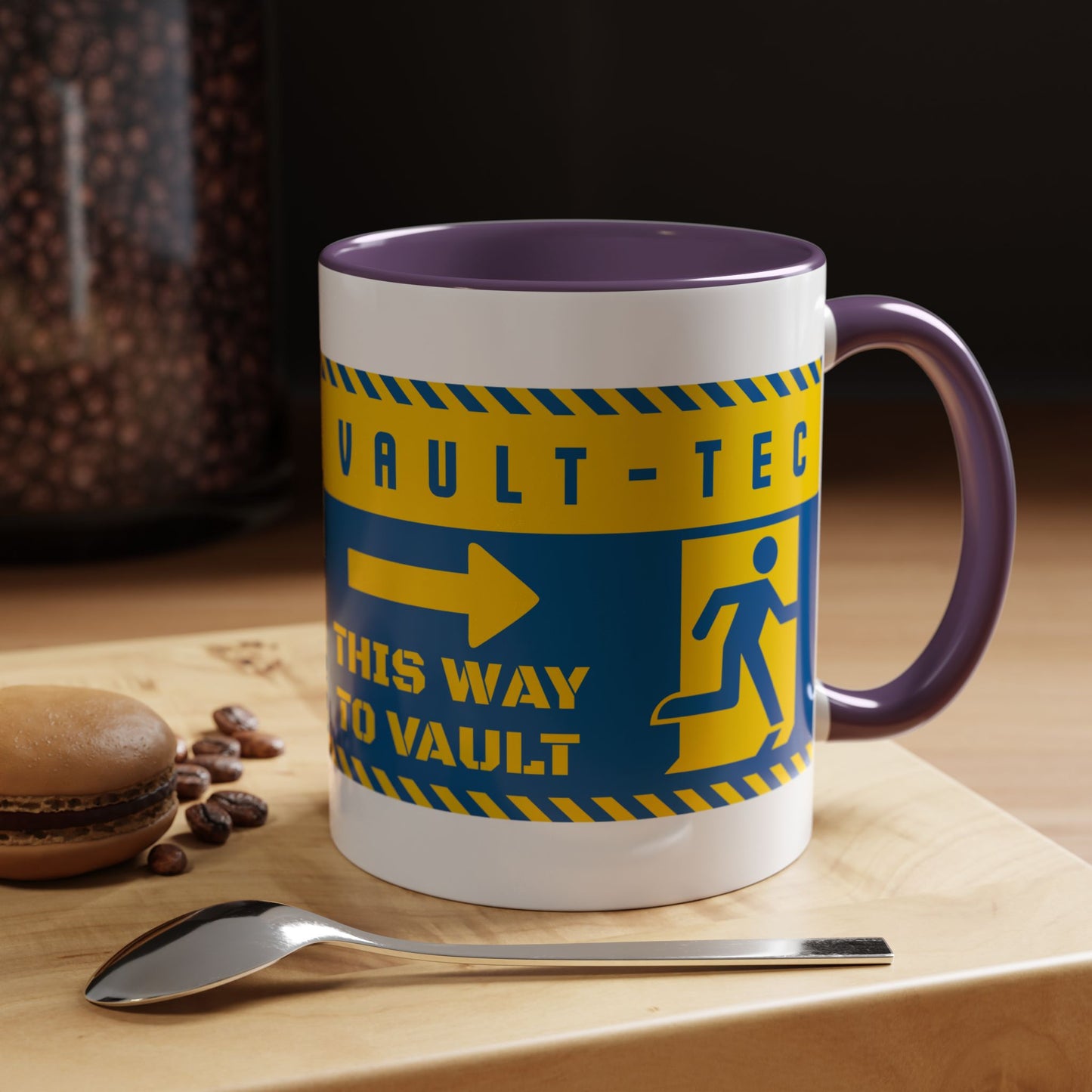 Vault-Tec 'This Way to Vault' Accent Coffee Mug — Fallout-Inspired Gamer Gift
