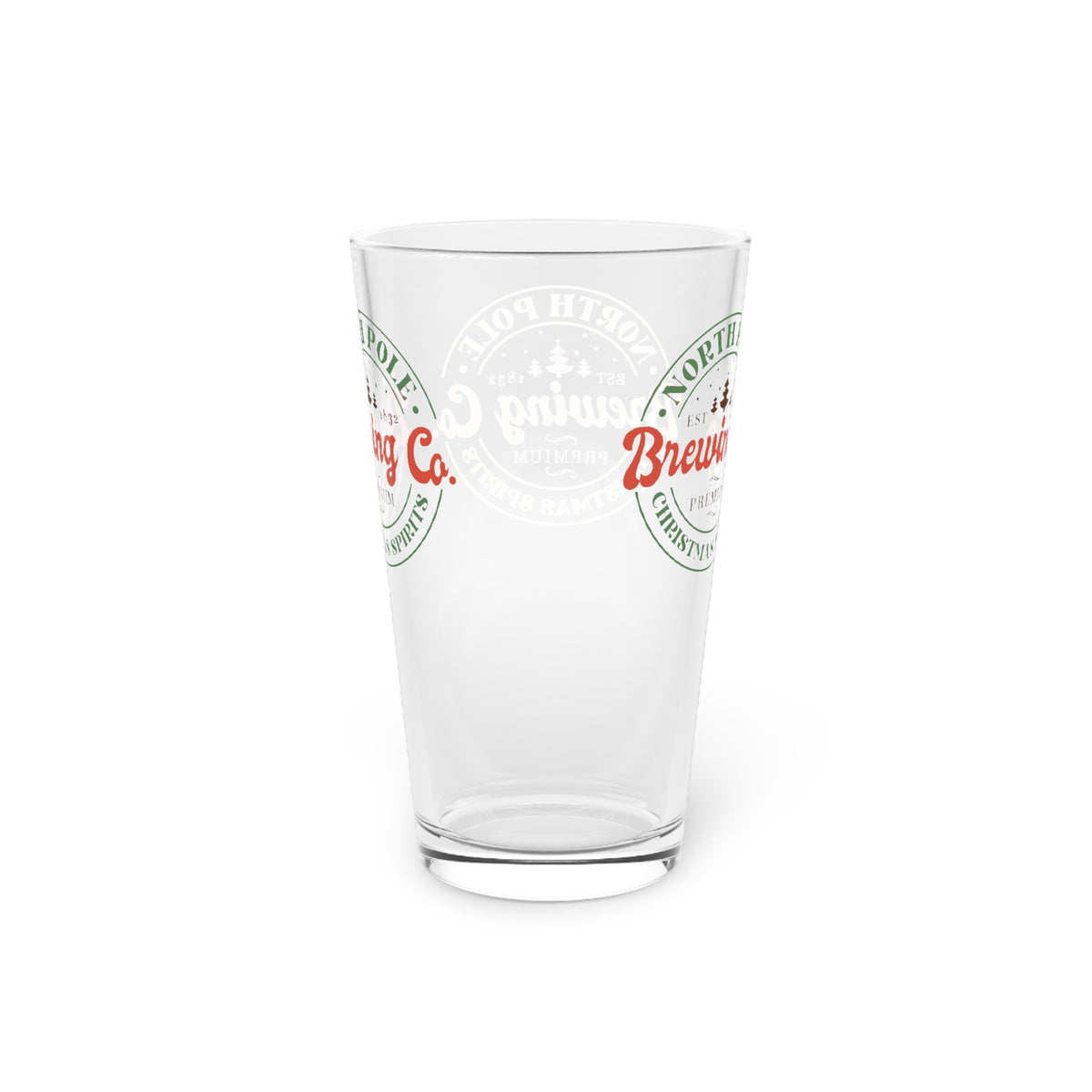 Pint Glass - North Pole Brewing Co. Christmas Holiday Beer Glass (16 oz)