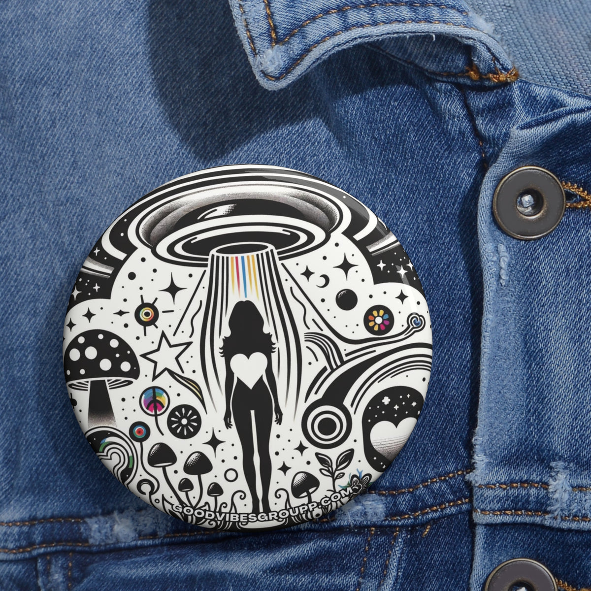 UFO Pin Button