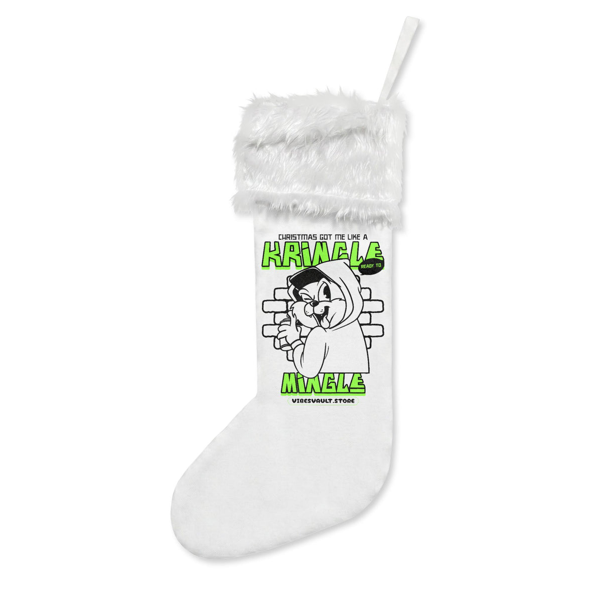 Kringle Christmas Flannel Stocking