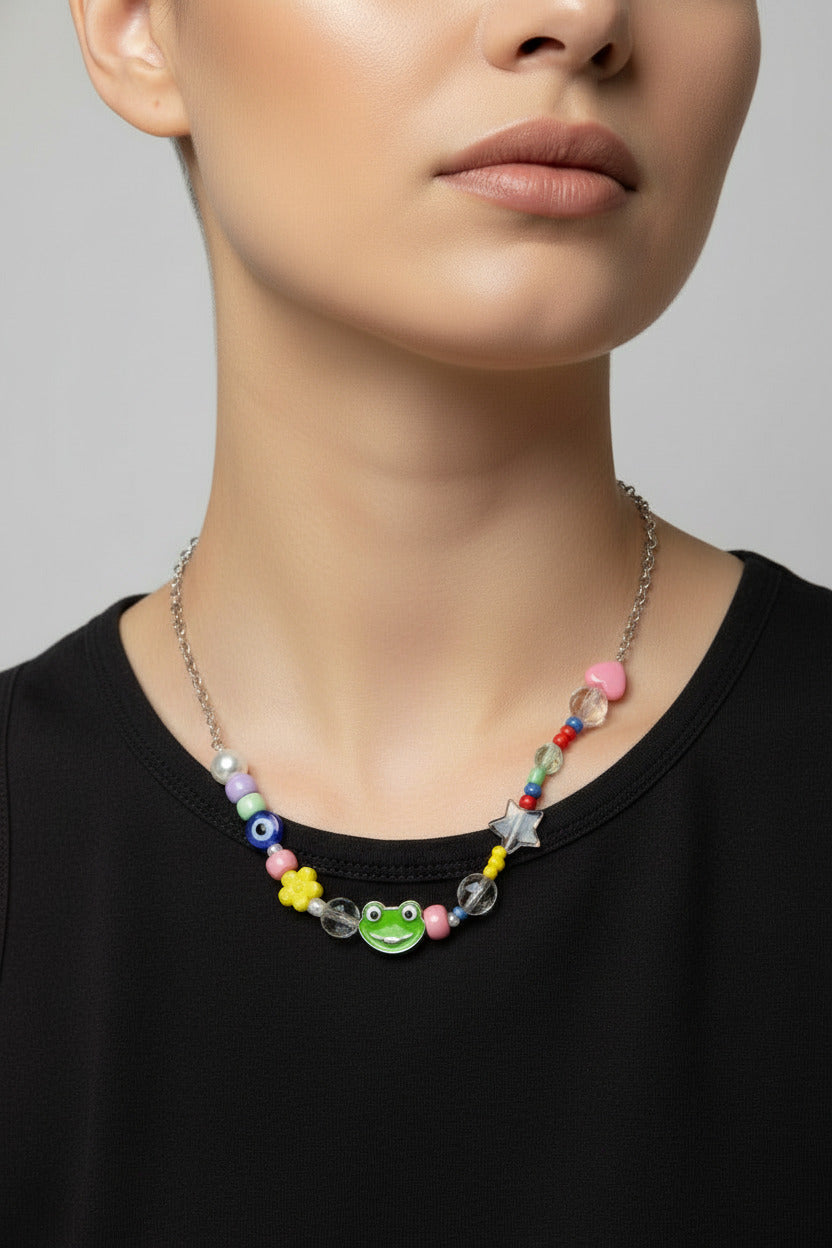 Y2K Frog Necklace Adjustable