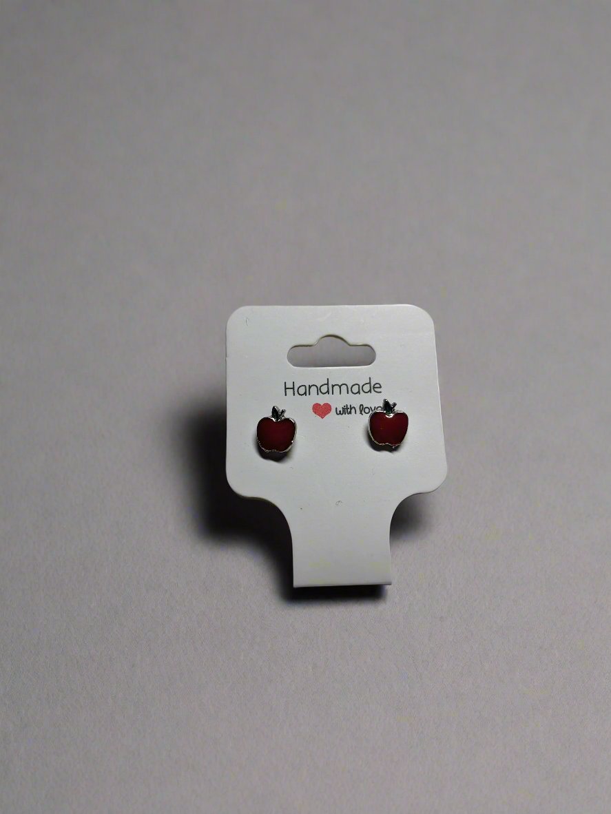 Red Apple Stud Earrings đ