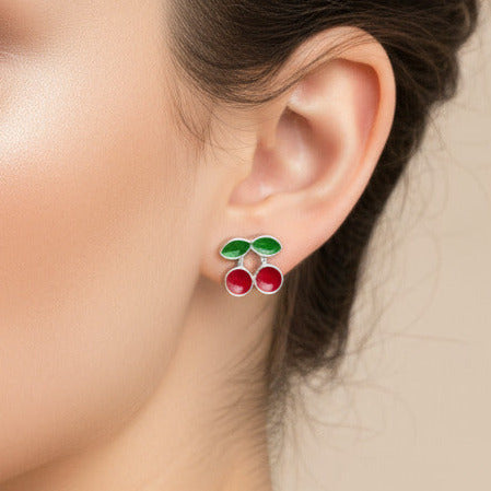 🍒 Cherry Delight Stud Earrings