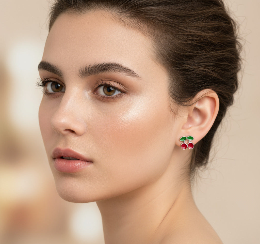 🍒 Cherry Delight Stud Earrings