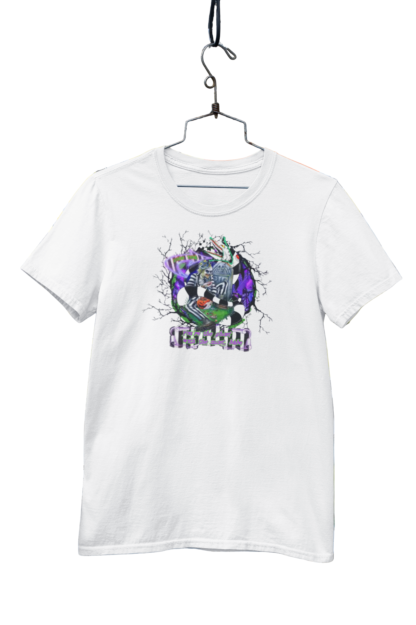 White Beetlejuice Graphic T-Shirt