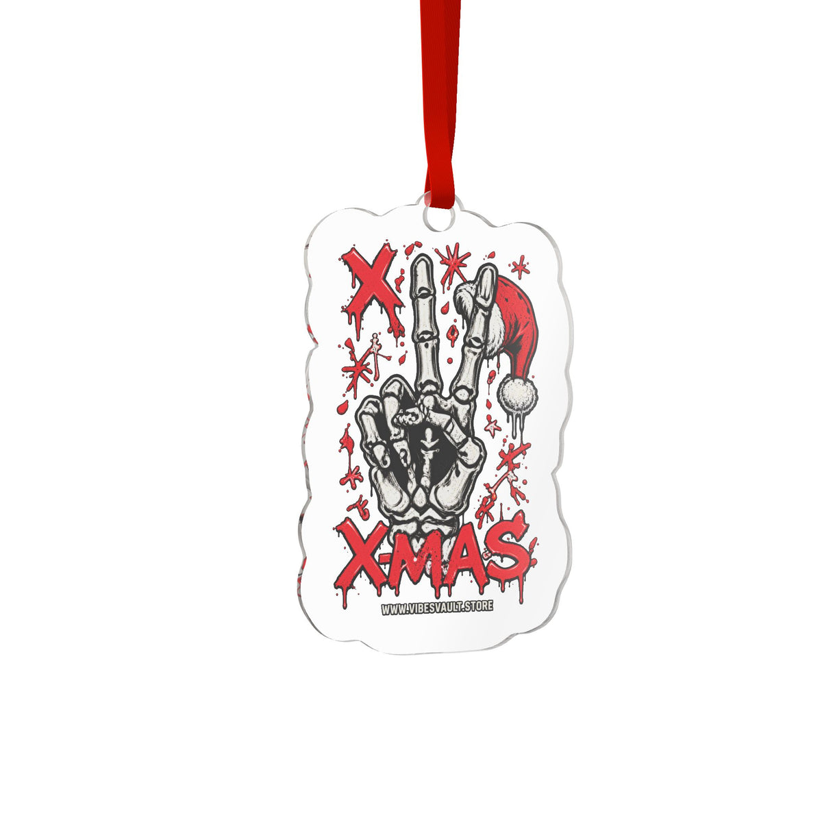Rock On Xmas Custom Cut Acrylic Ornament