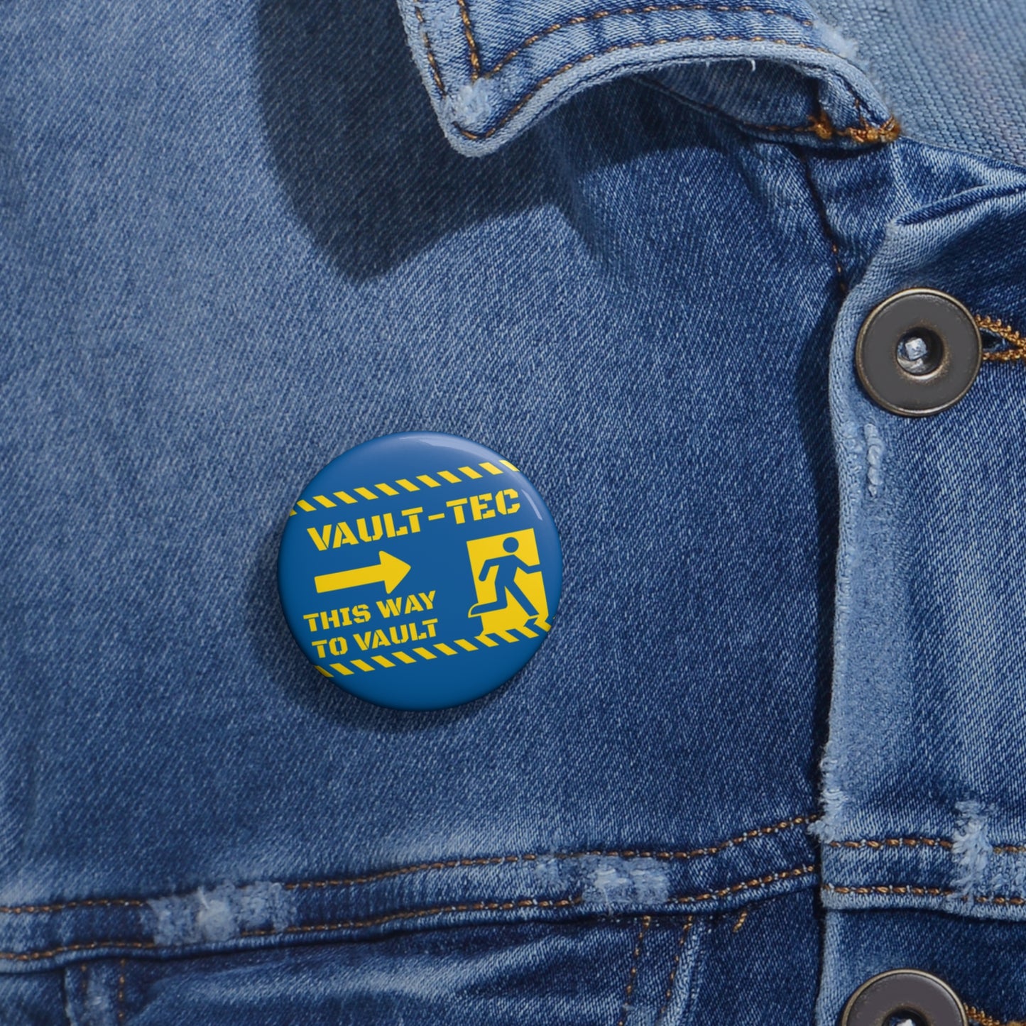 Vault-Tec 'This Way to Vault' Pin Button