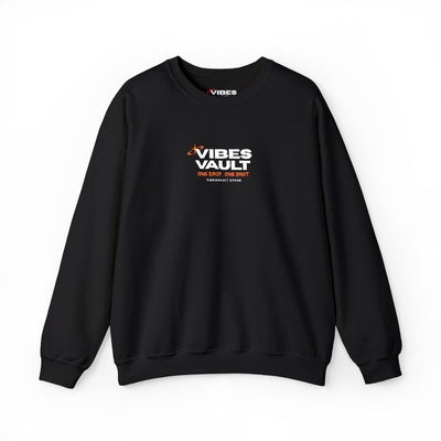 Vibes Vault Logo Sweatshirt with Starburst Unisex Heavy Crewneck