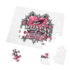 Pink Heart Chrome Eye Jigsaw Puzzle with Tin