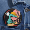 Fight Your Demons Button - Retro XXX Alcoholic - Dracula Pin Badge - Fall Halloween 2026