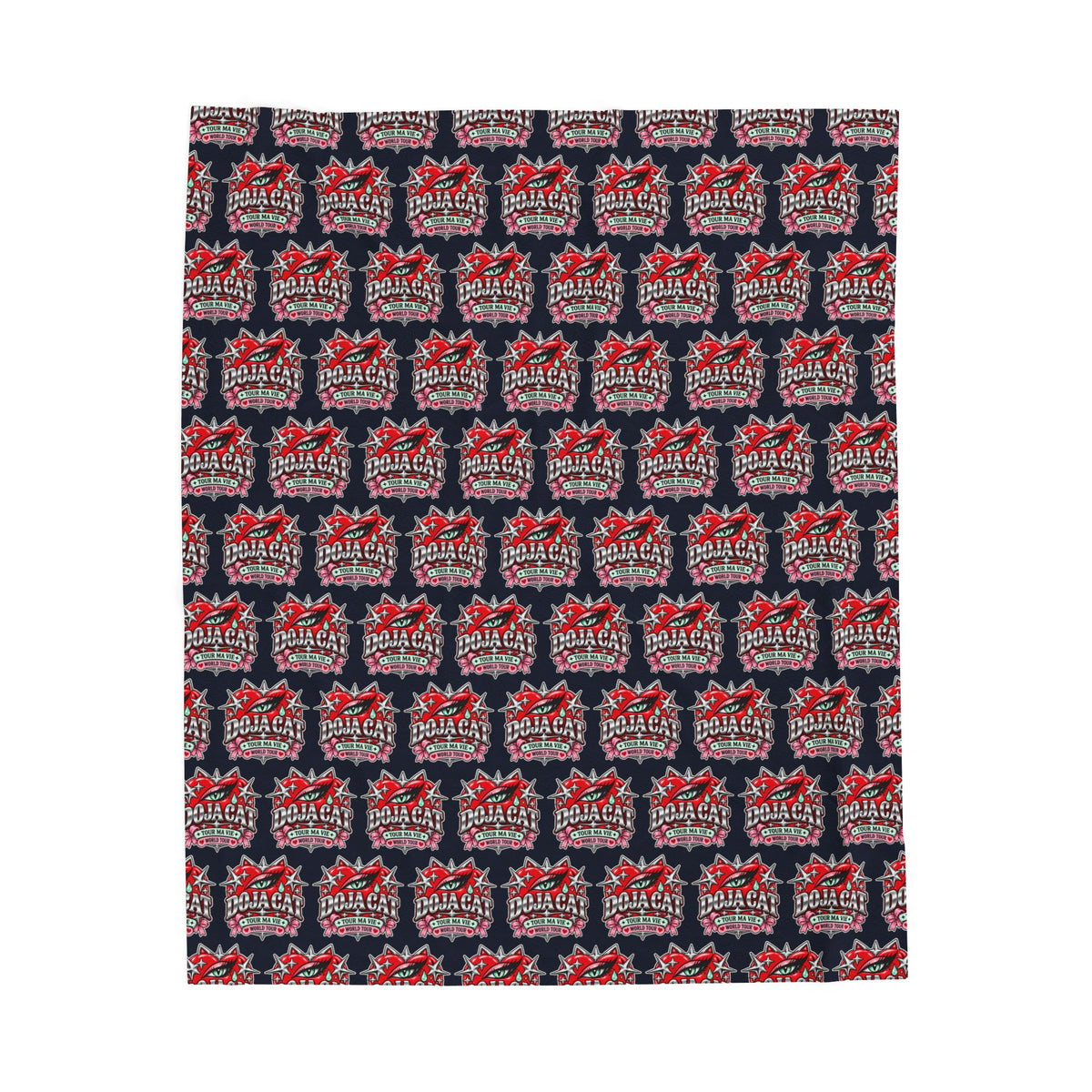 Red Heart Chrome Eye Velveteen Plush Blanket