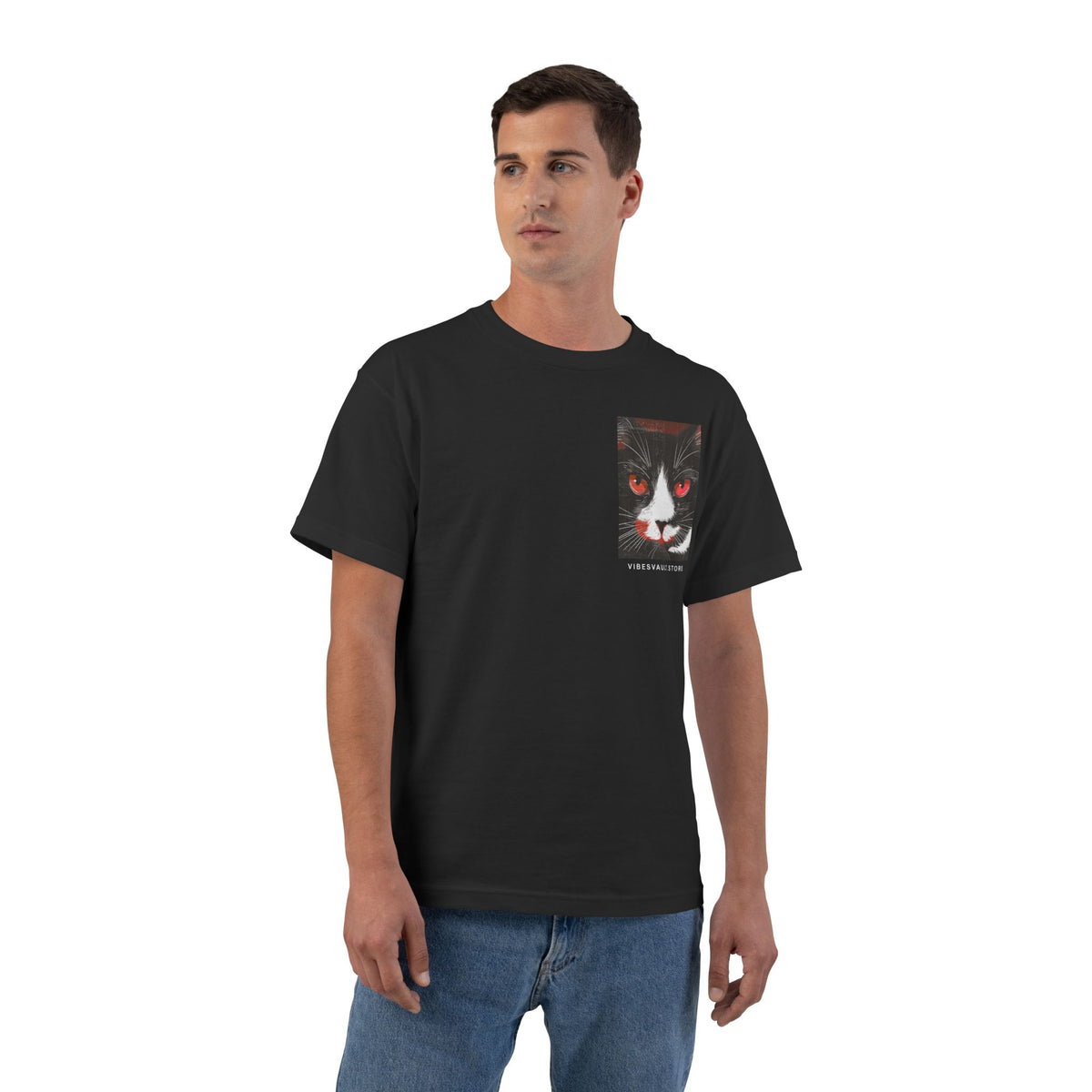 Red Halloween Magazine Cat Edition - T-shirt Top - Retro Fall Witch Wizard Magic -Graphic Tee - Fall Halloween 2026