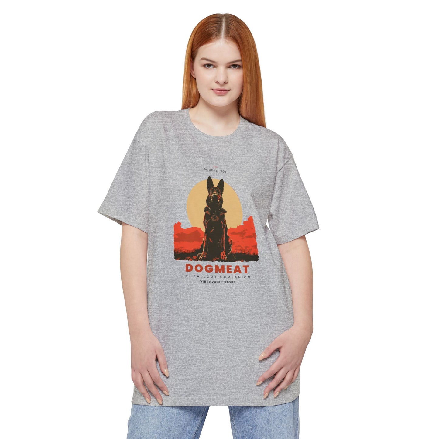 Dogmeat Retro Desert T-Shirt — Fallout-Inspired Dog Poster Tee