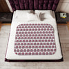 Pink Heart Chrome Eye Sherpa Blanket
