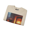 Crewneck Sweatshirt — Cozy Cat by the Fireplace Graphic
