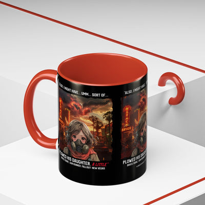 Post-Apocalyptic Anime Coffee Mug — 'Also, I Might Have...Umm...Sort Of' Gas Mask Girl