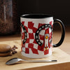 Coffee Mug — Red Rocket Corp Retro Rocket Logo Accent Mug (11/15oz)