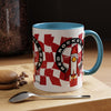 Coffee Mug — Red Rocket Corp Retro Rocket Logo Accent Mug (11/15oz)