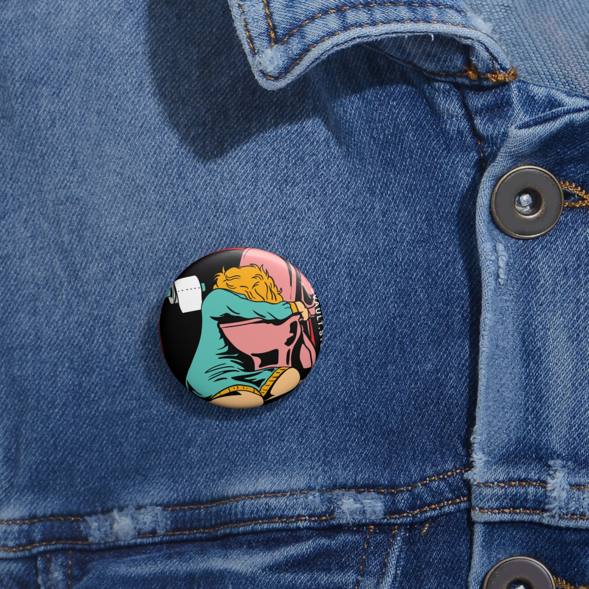 Fight Your Demons Button - Retro XXX Alcoholic - Dracula Pin Badge - Fall Halloween 2026