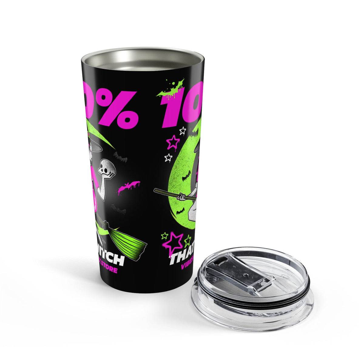 20oz Halloween Witch Tumbler – 100% That Witch Travel Cup— Halloween 2026