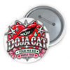 Red Heart Chrome Eye Custom Pin Buttons
