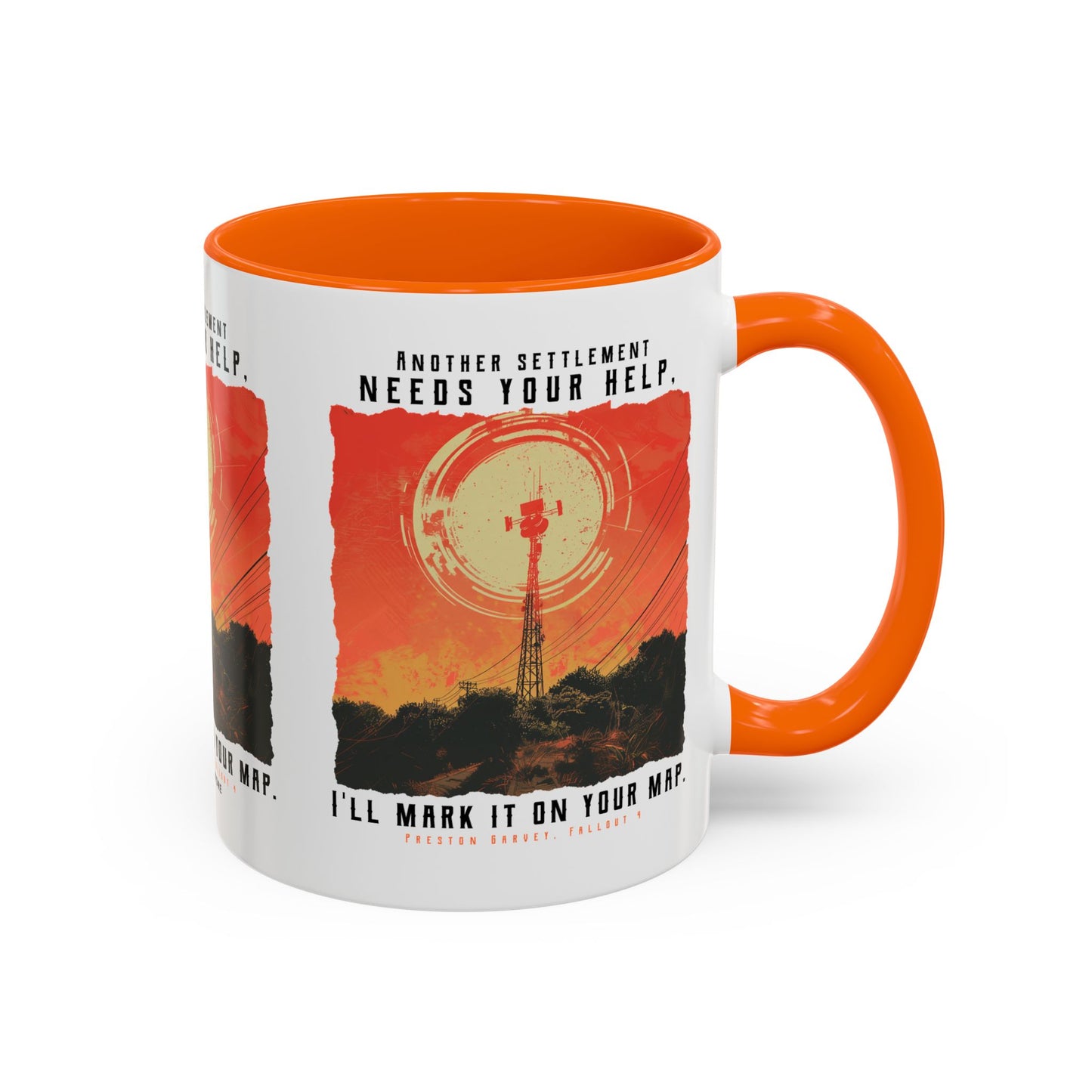 I'll Mark It On Your Map Fallout Coffee Mug — Vintage Radio Tower Accent Mug