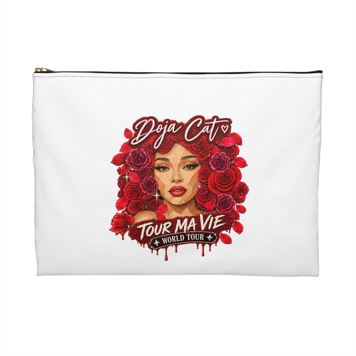 Rose Mosaic Portrait Accessory Pouch