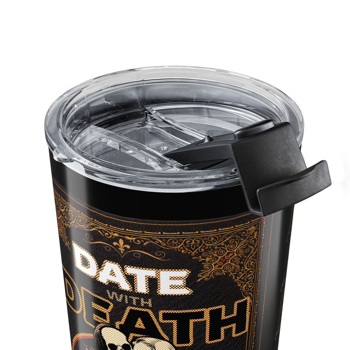 20oz Stainless Tumbler – Retro 'Don't Death' Vintage Skull Design— Halloween 2026