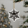 Black Goth Skull Snowflake Christmas Ornament 1pc, 3pcs, 5pcs, or 10pcs