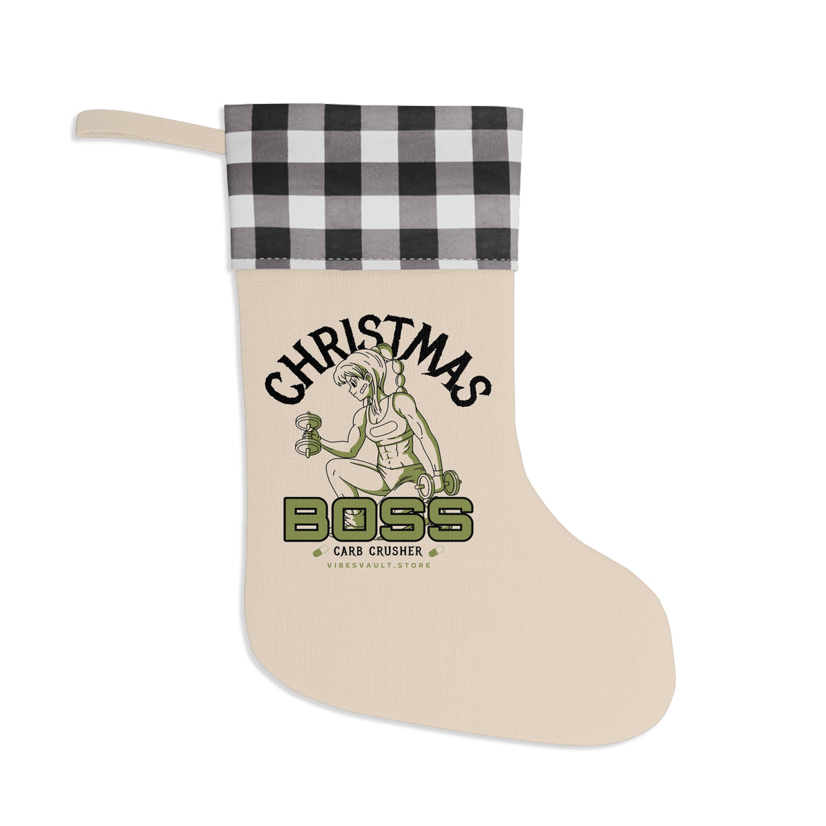 HOLIDAY Boss Gym Girl Christmas Stocking