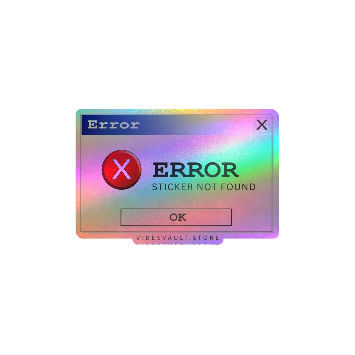 Laptop/Window Vinyl Sticker — "Error: Costume Not Found" Retro Computer Graphic