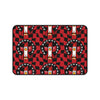 Red Rocket Desk Mat — Bold Checkered Rocket Mousepad for Gamers & Workspace
