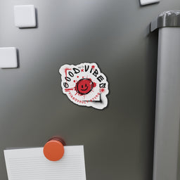 Smile Good Vibes White Refrigerator Magnets