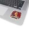 Red Roses Chrome Portrait Kiss-Cut Stickers