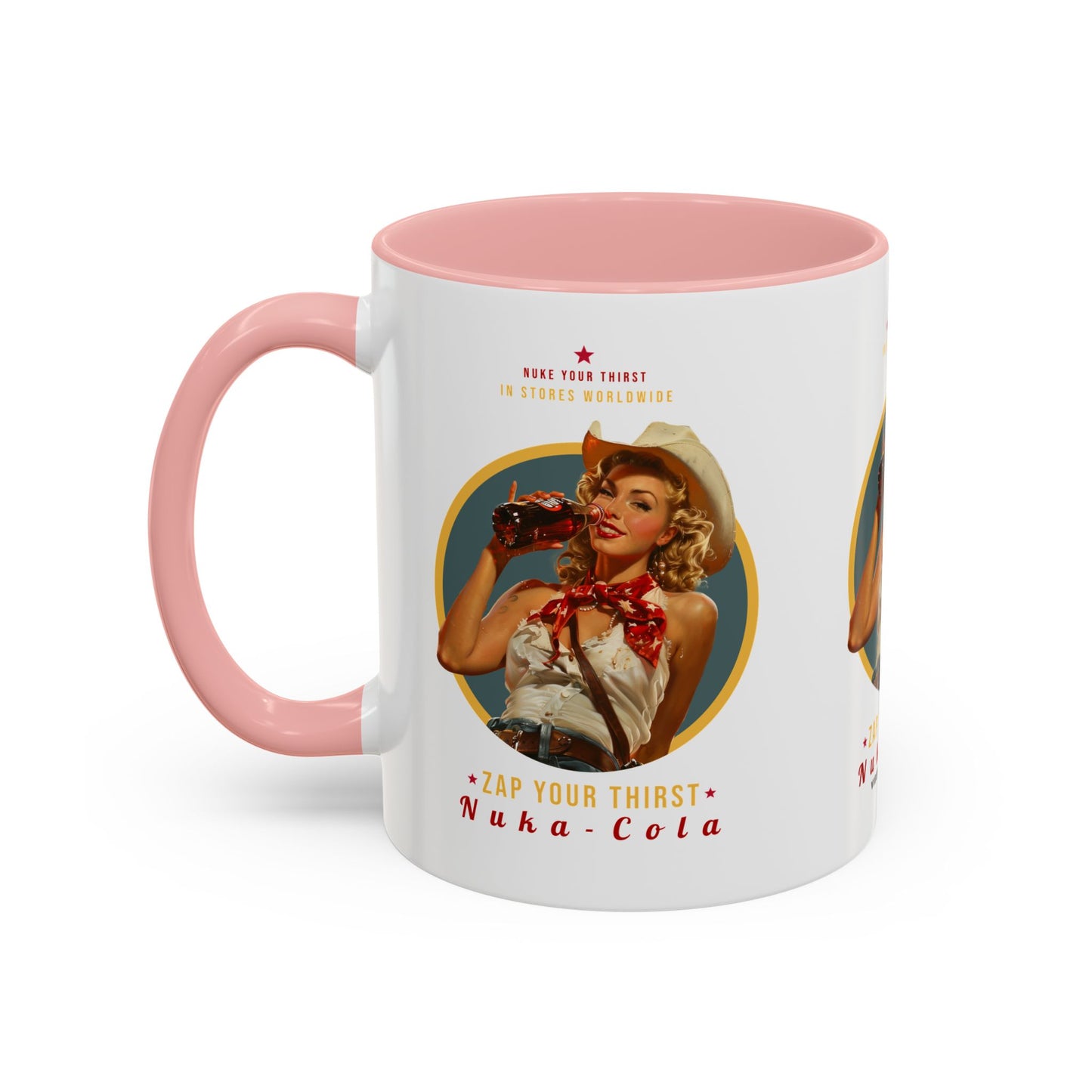 Apocalyptic Anime Coffee Mug — Nuka Cola Soda Girl Accent Mug (11/15oz)