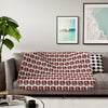 Red Roses Chrome Portrait Sherpa Blanket