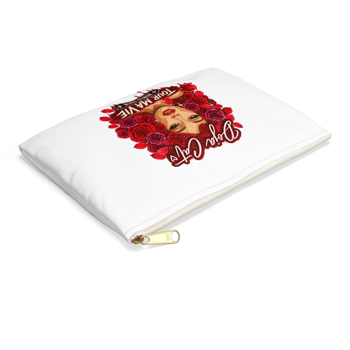 Rose Mosaic Portrait Accessory Pouch