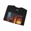 Crewneck Sweatshirt — Cozy Cat by the Fireplace Graphic