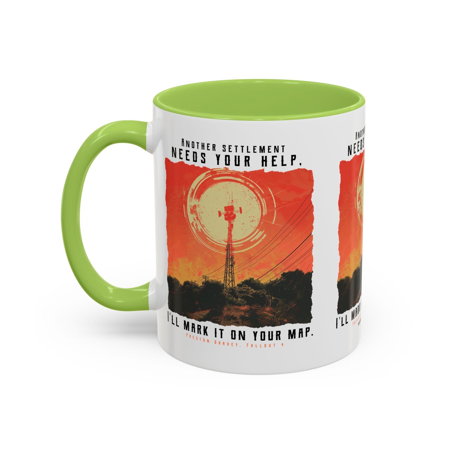 I'll Mark It On Your Map Fallout Coffee Mug — Vintage Radio Tower Accent Mug