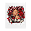 Red Roses Chrome Portrait Rolled Poster